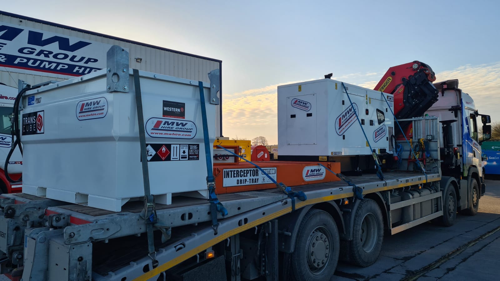 New Rental spec JCB 116KVA, Interceptor Tray & Western Fuel Tank heading away for long term project!
